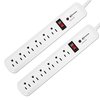 Innovera Surge Protector, 6 Outlets, 4 ft. Cord, 540 Joules, White, PK2 IVR71653